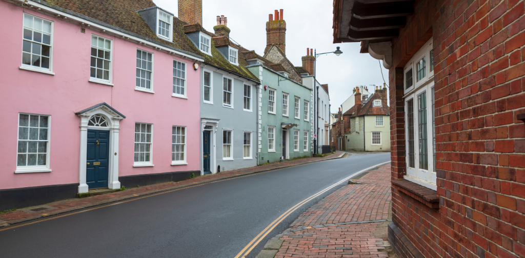colourful houses in Lewes
